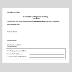 Ab dem 29.12.2014 neuer und einheitlicher Kennzettel für alle Verfahrensvorlagen im AI Vergabemanager Standard Sachsen-Anhalt