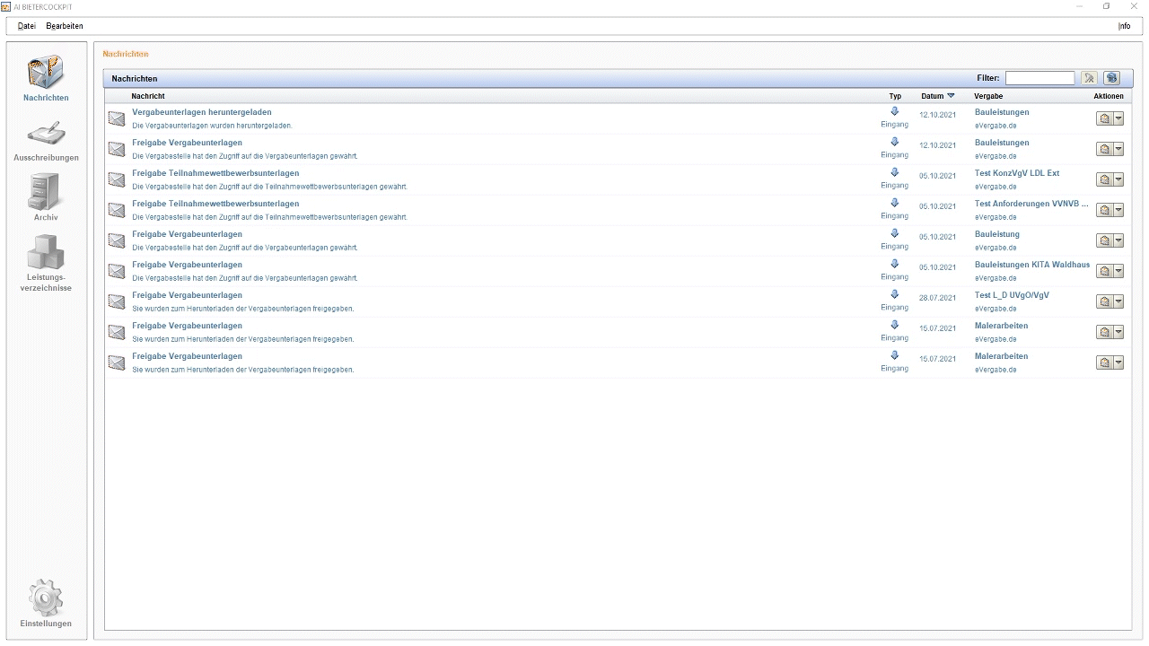 GIF AI Bietercockpit, Bietersoftware