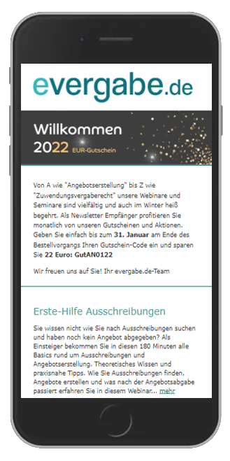 Handy, mobil informiert, Newsletter bekommen